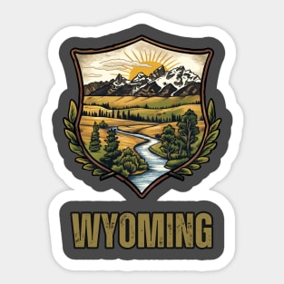 Wyoming State USA Sticker